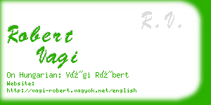 robert vagi business card